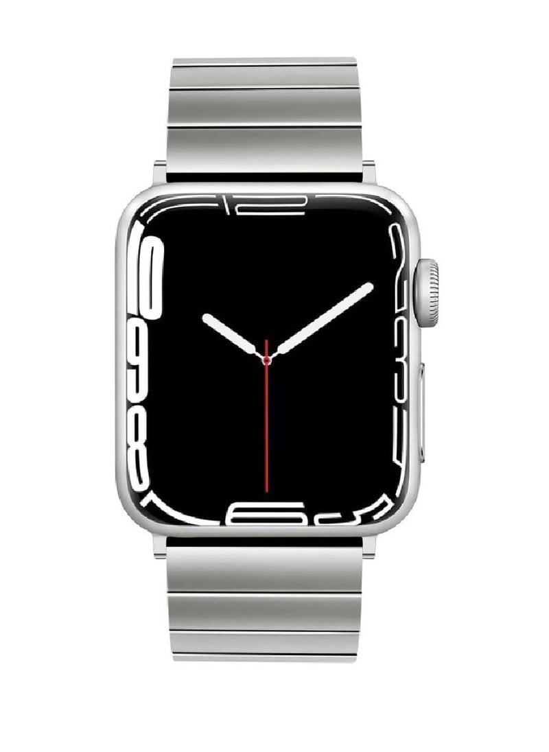 miYou Bluetooth Call Stainless Steel Men Sports Fitness Tracker IP67 Waterproof Smartwatch For IOS Android - Silver/Silver  - Image 1