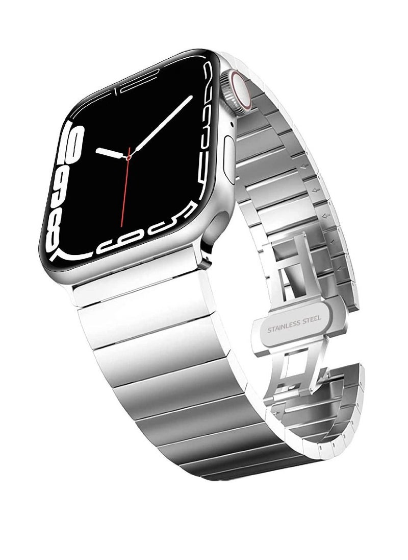 miYou Bluetooth Call Stainless Steel Men Sports Fitness Tracker IP67 Waterproof Smartwatch For IOS Android - Silver/Silver  - Image 3