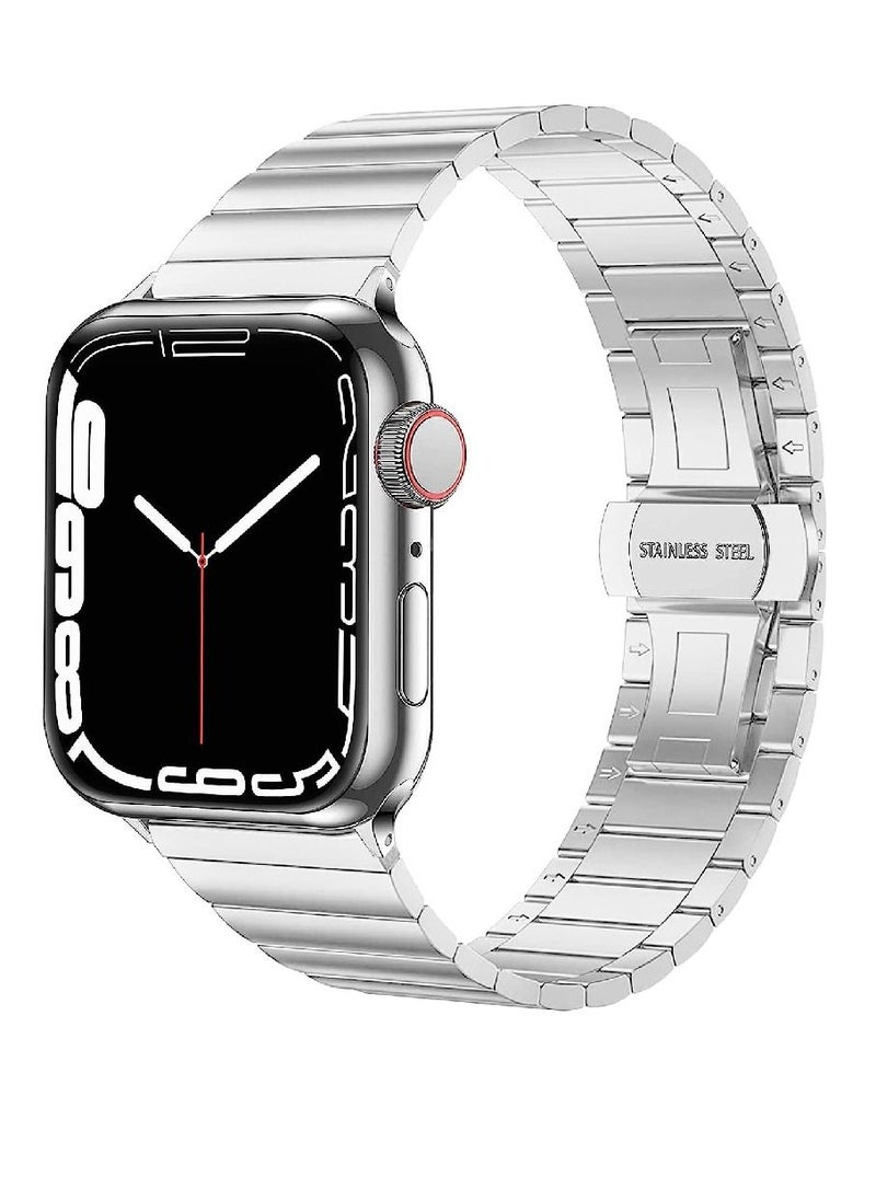 miYou Bluetooth Call Stainless Steel Men Sports Fitness Tracker IP67 Waterproof Smartwatch For IOS Android - Silver/Silver  - Image 2