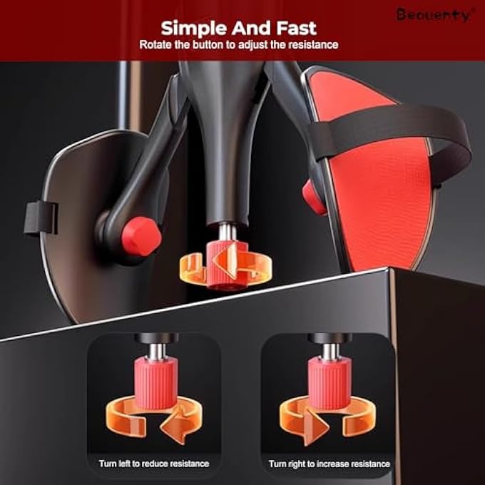 rayihni Thigh Master 7-45Kg Adjustable Resistance, Inner Thigh Exerciser With Leg Straps & 360° Rotating Pads，Home Gym Workout Equipment For Women & Men - Image 3