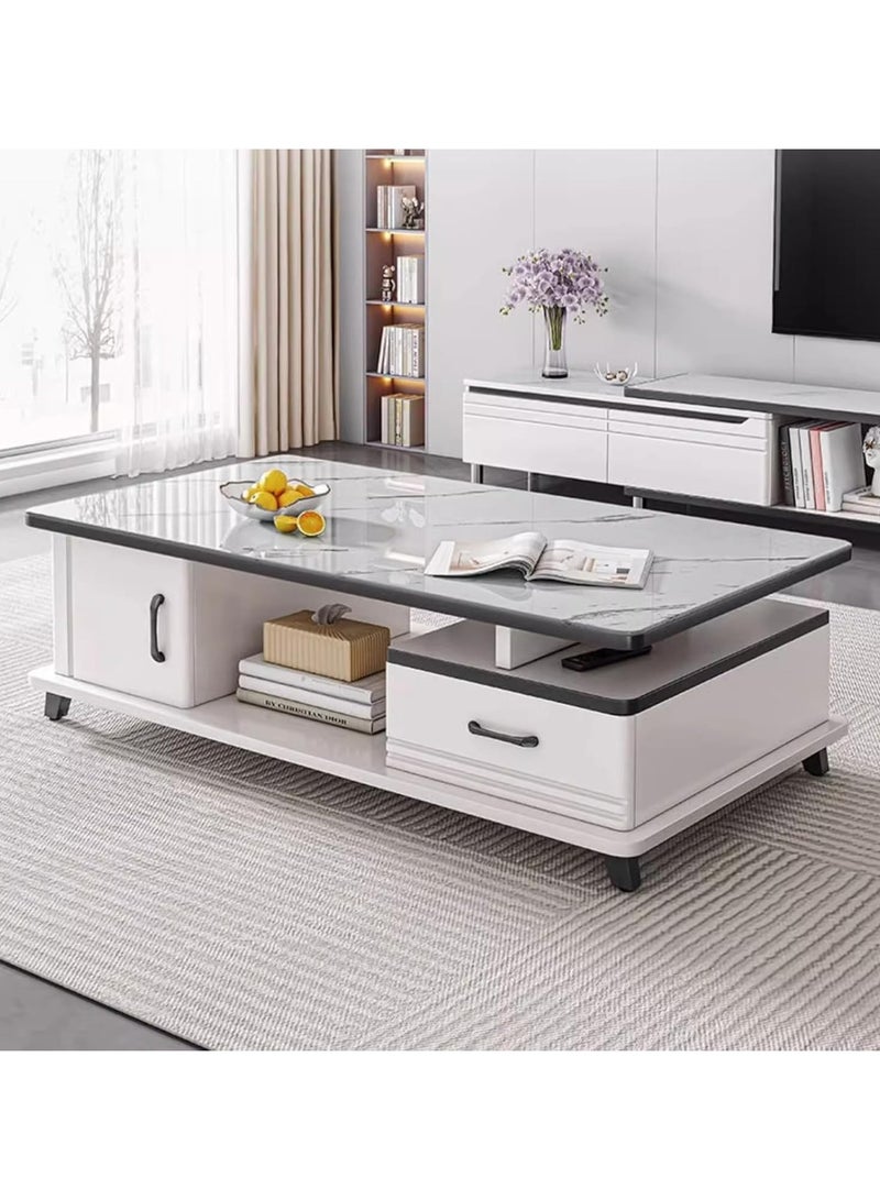 DubaiGallery Multifunctional Modern Living Room Coffee Table With 4mm Thickened Glass Top  - Image 1