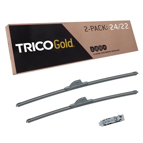 TRICO Gold 24" + 22" Premium Automotive Replacement Windshield Wiper Blades (Set of 2), Passenger and Driver Side All-Weather Beam Wiper Blades for Select Vehicle Models - Image 1