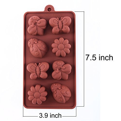 STARUBY Silicone Molds Non-stick Chocolate Candy Mold,Soap Molds,Silicone Baking mold Making Kit, Set of 3 Forest Theme with Different Shapes Animals,Lovely & Fun for Kids - Image 3
