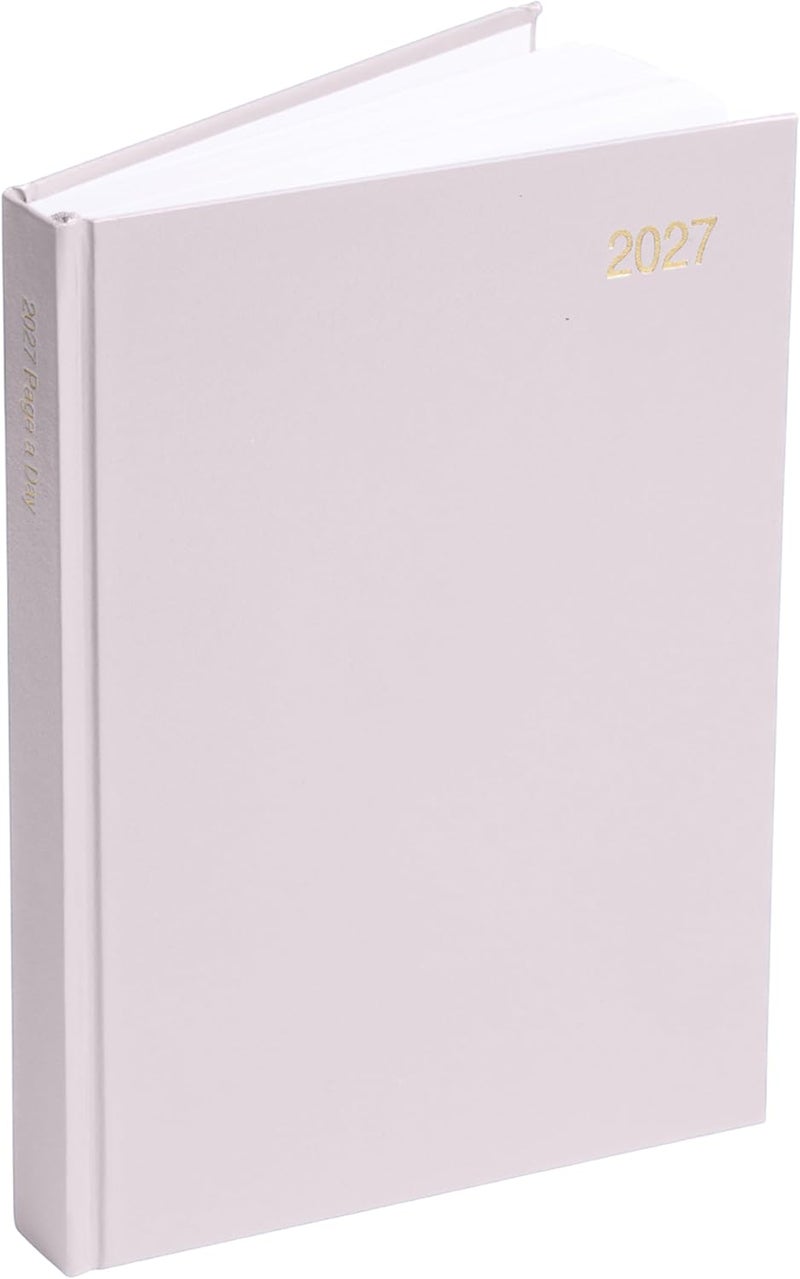 evelay 2025 A4 A5 Day to Page Diary Full Year Planner Desk Hardback Academic Organiser for Home Office School (A5 Page a Day, Light Grey) - Image 3