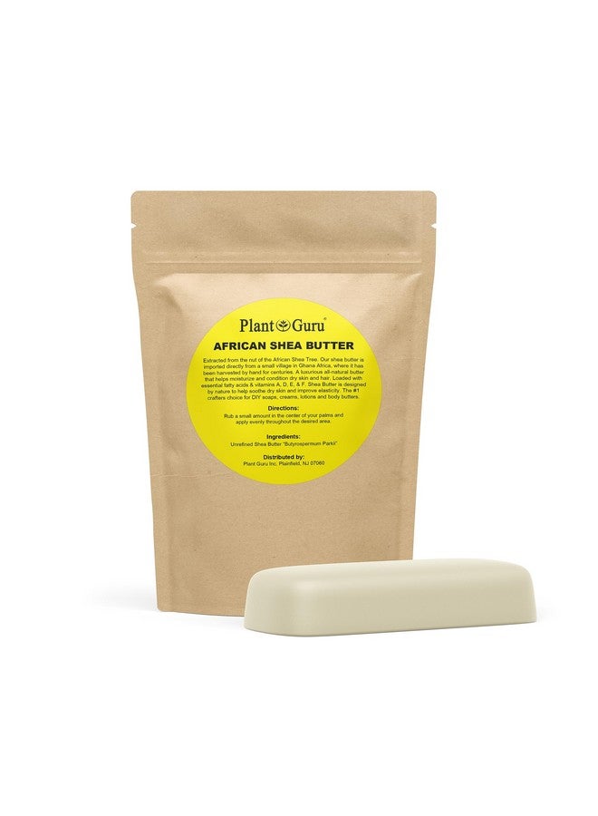 Plant Guru زبدة الشيا الأفريقية الخام 8 أوقية. بار 100% نقية طبيعية غير مكررة مستوردة من غانا مرطب مثالي للبشرة الجافة والجسم والوجه ونمو الشعر. رائعة لصنع الصابون وبلسم الشفاه. - Image 1