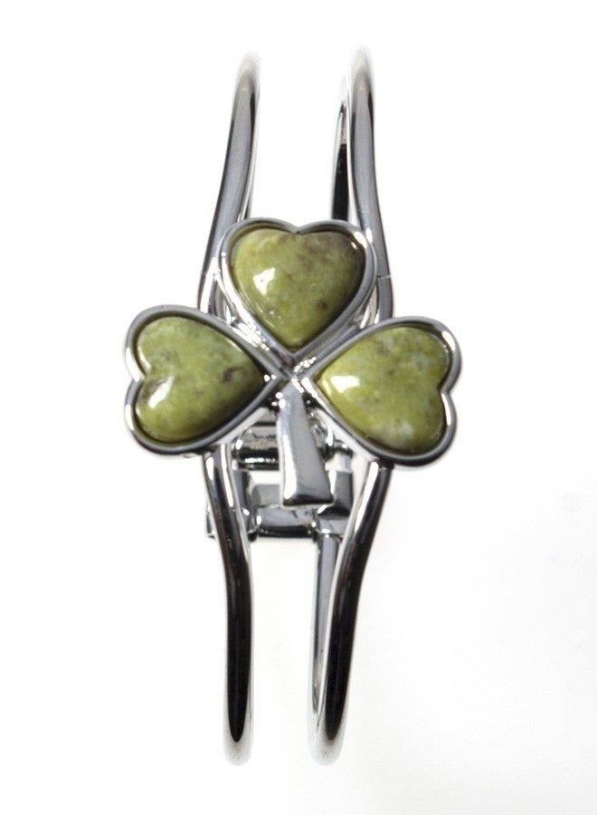Solvar Irish Shamrock Bangle with Connemara Marble by Solvar - Image 2