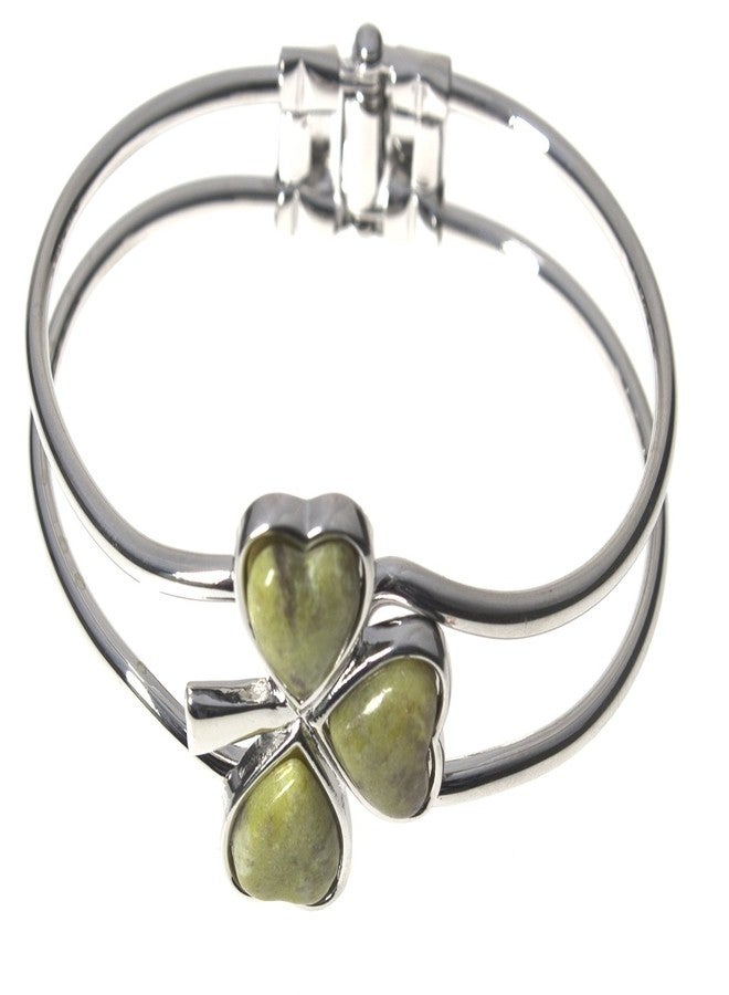 Solvar Irish Shamrock Bangle with Connemara Marble by Solvar - Image 1