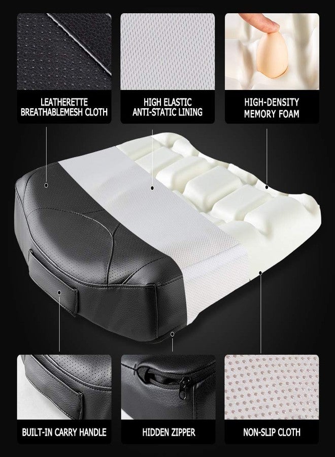 QYILAY Car Memory Foam Heightening Seat Cushion for Short Drivers,Hip/Tailbone/Lower Back Pain Relief Driving Booster seat for Adults,for Truck,SUV,Office Chair,Wheelchair,etc.(Grey) - Image 5