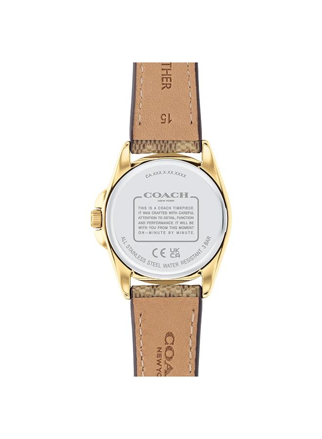 COACH Women Analog Round Shape Leather Wrist Watch 28 mm - Image 3