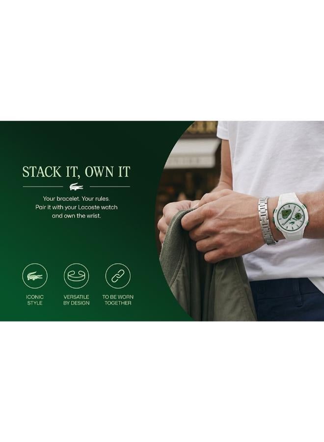 LACOSTE Arthor Collection Chain Bracelet For Men In Stainless Steel With A Crocodile-Shaped Charm - 2040226 - Image 5
