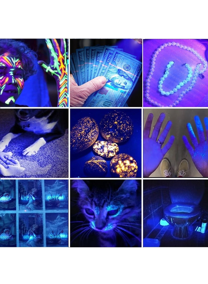 60W High Power UV Flashlight Blacklight Cat Dog Urine Stain Tinea Ore Money Scorpion Marker Rechargeable Ultraviolet torch lamp - Image 3