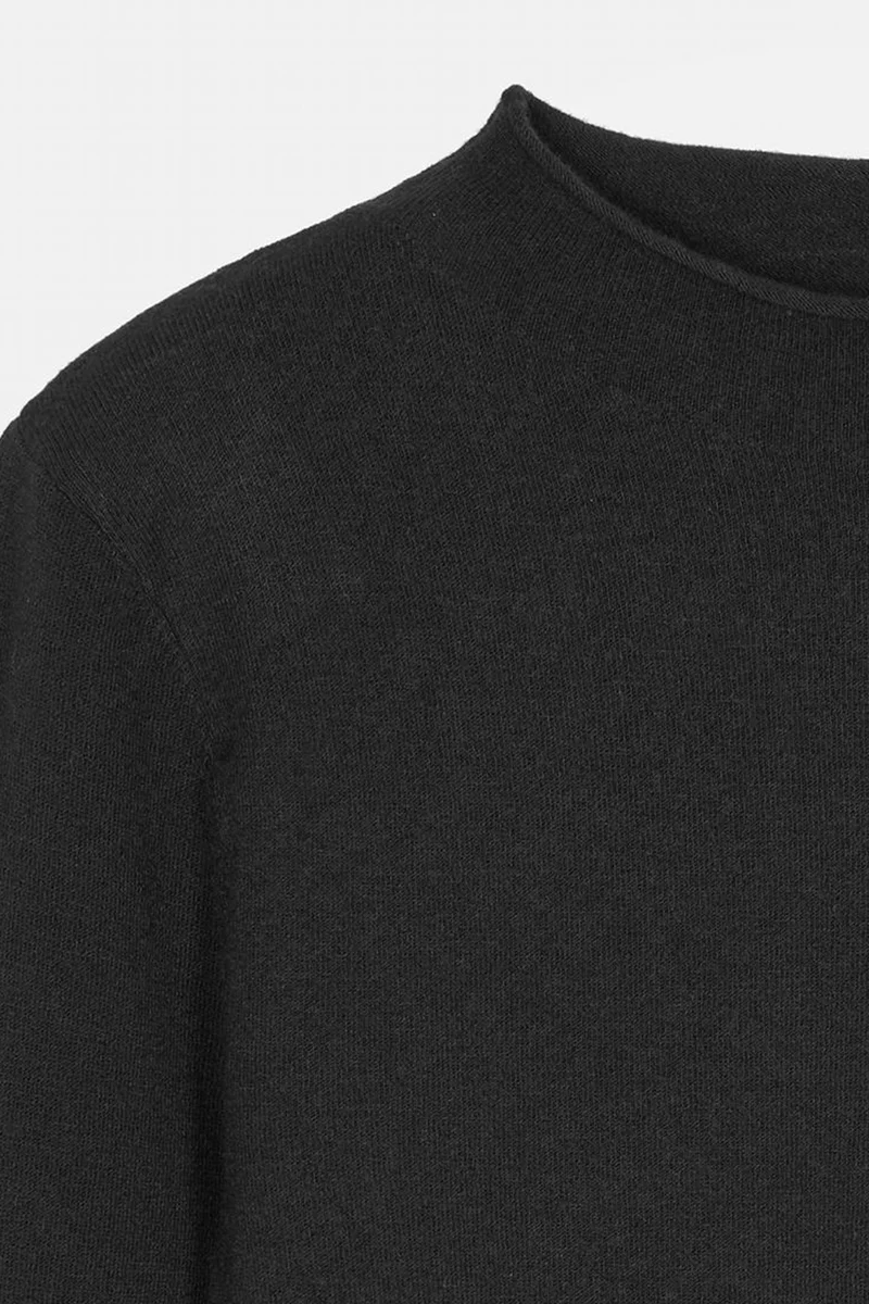 Dilvin Black DILVIN Women's Slim-fit Ribbed Half-turtleneck Sweater for Women | Best Price UAE