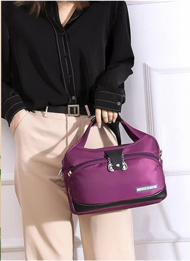 Generic - Ladies handbags Large-capacity Waterproof Anti-theft Women's Fashion Handbag, Oxford Cloth Travel Daypack, Multi Zipper Pockets Crossbody Shoulder Bag - Image 1