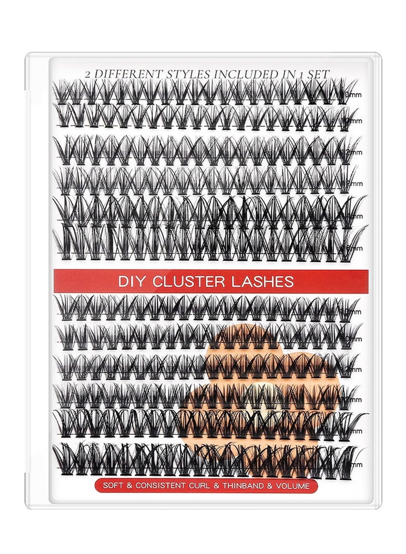 Excefore Eyelash Extension, Individual Lashes Kit, Cluster Lashes, Natural Cluster Lashes, C Curl Faux Mink Eyelash Extensions - Image 1