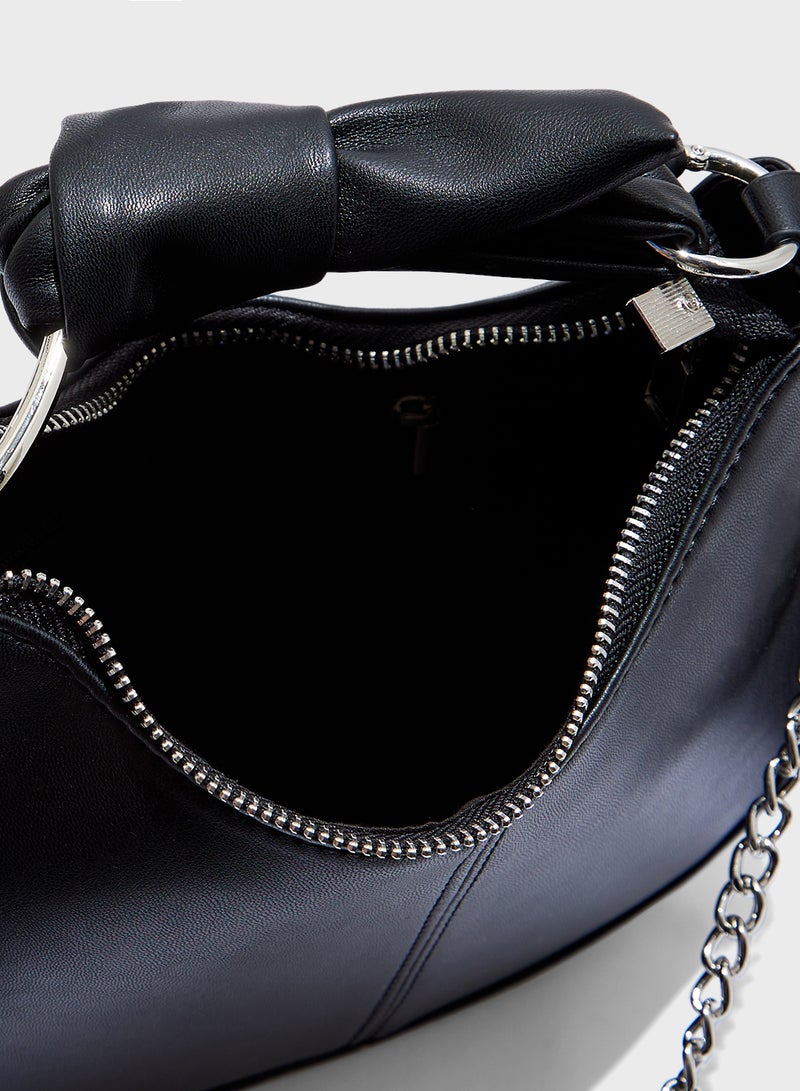 Ginger Bow Detail Satchel Bag  - Image 5
