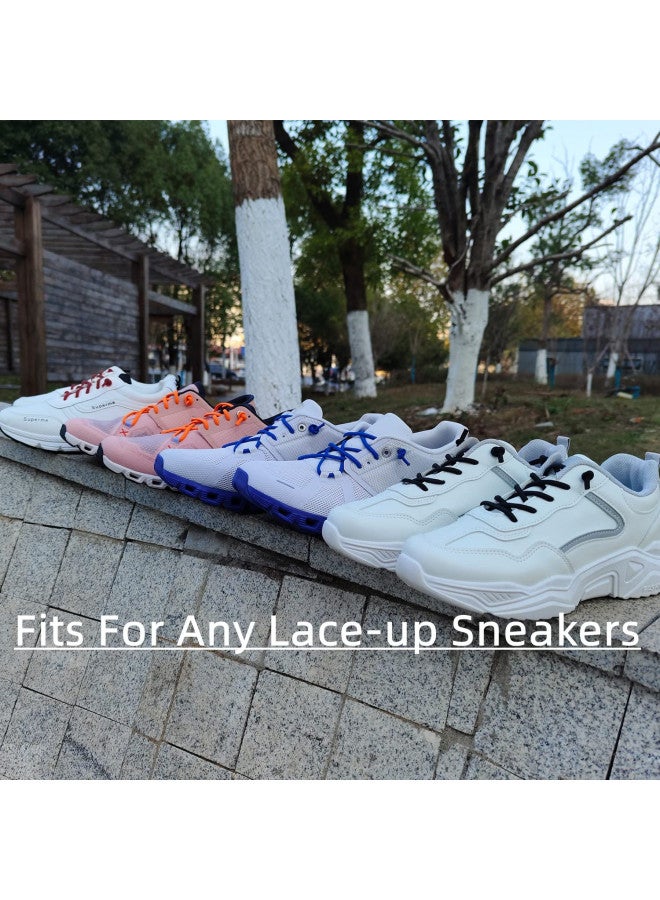 NDTEZUGT 3 Pairs Elastic Shoe Laces Replacement Laces for Running Shoes,Stretch Round Shoe Strings Replacement Shoestrings for Sneakers,No Tie Shoe Laces for Kids and Adults (3 Pairs Black) - Image 4