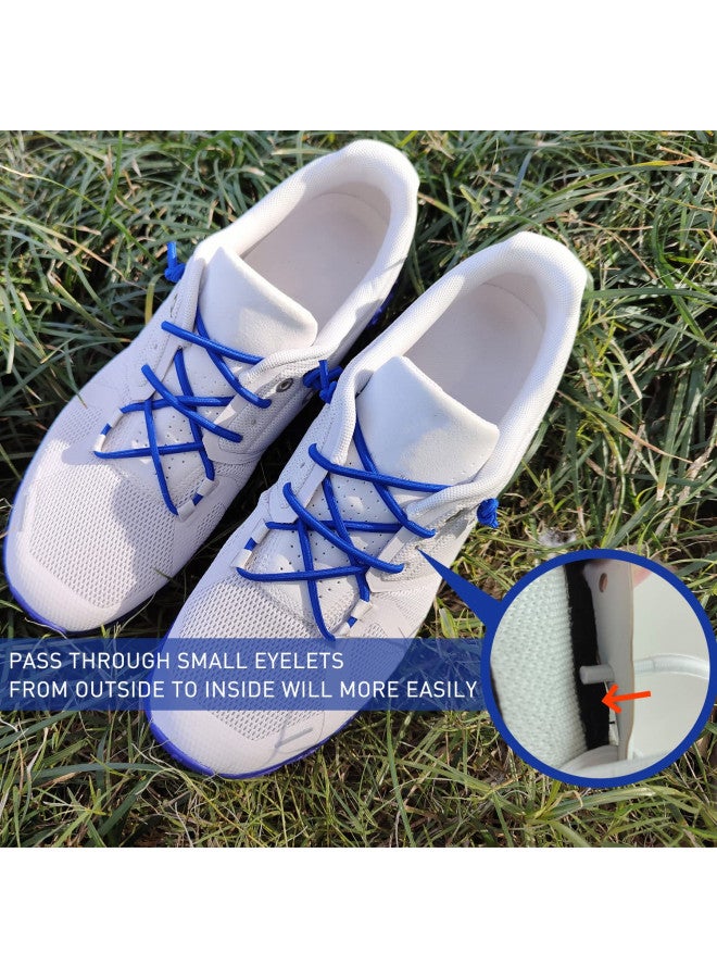 NDTEZUGT 3 Pairs Elastic Shoe Laces Replacement Laces for Running Shoes,Stretch Round Shoe Strings Replacement Shoestrings for Sneakers,No Tie Shoe Laces for Kids and Adults (3 Pairs Black) - Image 3