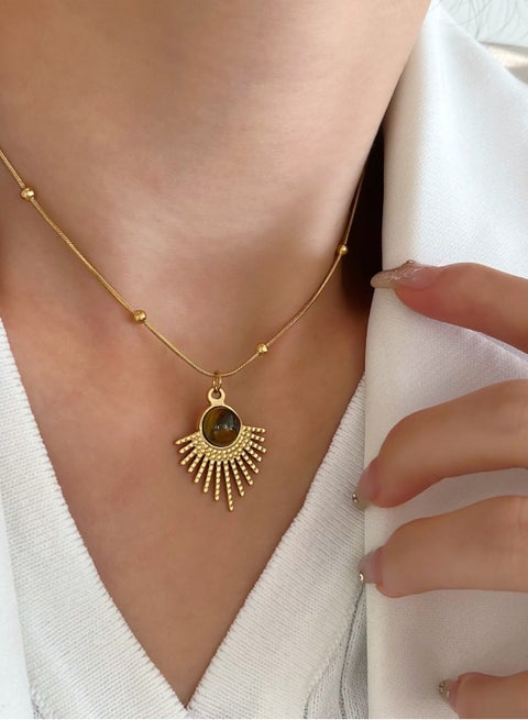 Exquisite necklace, women's Maillard style fashionable necklace, jewelry, simple and fashionable gift