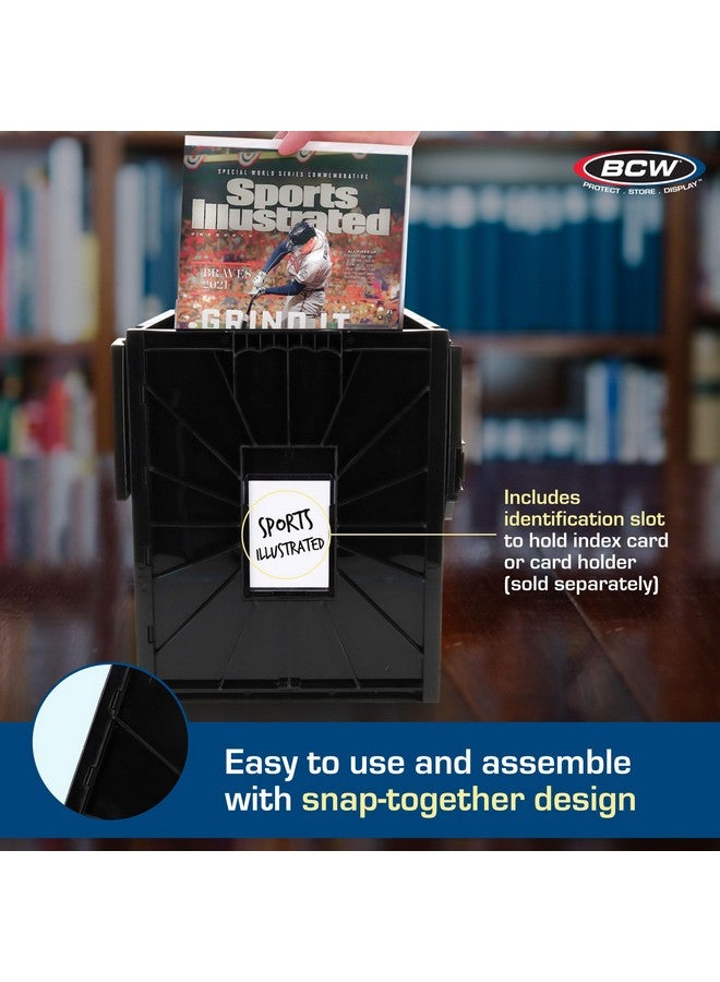BCW Comic Bin, Black - Holds 150 Comics, Acid Free Storage and Organizer, Heavy Duty Plastic, Stackable, Includes Partition - Image 4