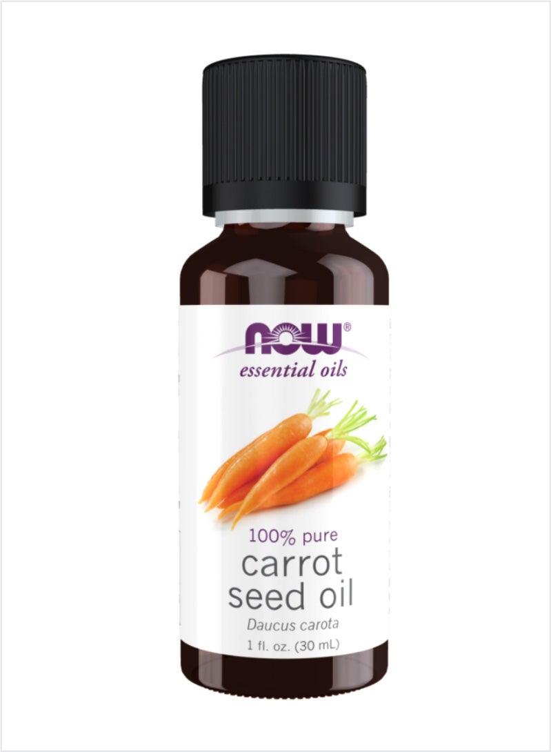 NOW Carrot Seed Essential Oil - 100% Pure & Natural Glow, 30ml