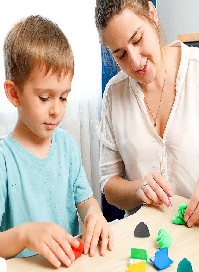 Poen مجموعة طين جاف هوائي 48 قطعة بألوان متعددة طين نمذجة خفيف للغاية للأطفال DIY آمن ناعم مع أداة النحت هدية العودة إلى المدرسة للأطفال والبالغين والفنانين والحرف اليدوية - Image 4