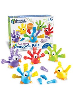 Learning Resources Fine Motor Peacock Pals Fine Motor Toddler Toy Sorting Set Set Of 5 Ages 18 Mos+  - Image 1