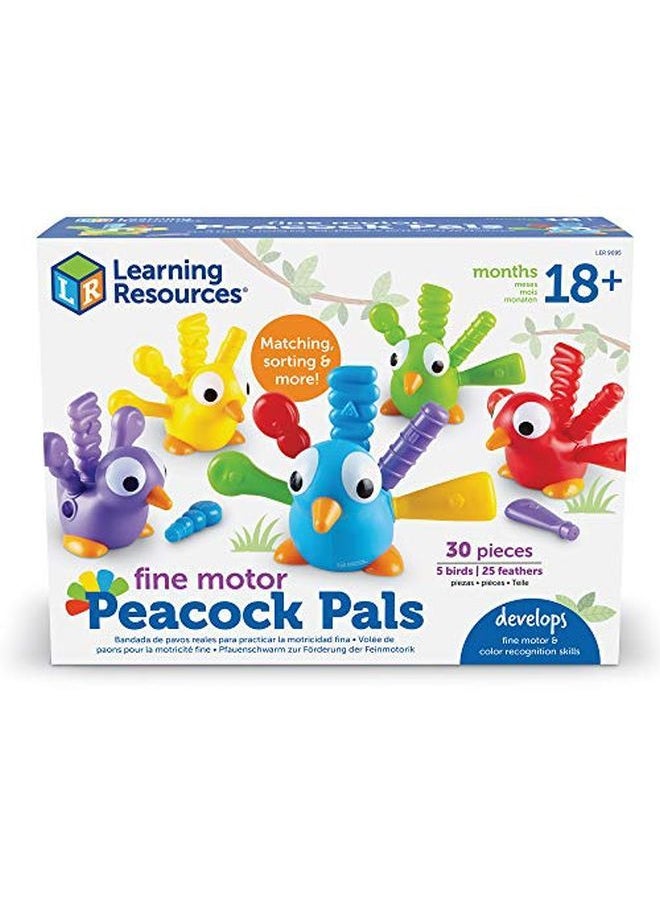 Learning Resources - Fine Motor Peacock Pals Fine Motor Toddler Toy Sorting Set Set Of 5 Ages 18 Mos+ - Image 1