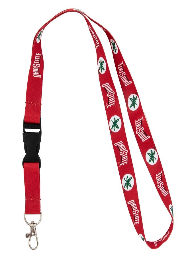 Desert Cactus Ohio State University Lanyard Buckeyes OSU Car Keys ID Badge Holder Keychain Detachable Breakaway Snap Buckle (Red - Ohio State/Buckeye) - Image 2