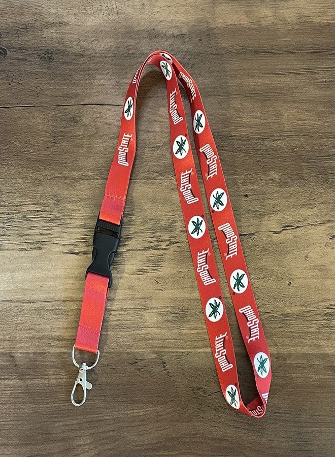 Desert Cactus Ohio State University Lanyard Buckeyes OSU Car Keys ID Badge Holder Keychain Detachable Breakaway Snap Buckle (Red - Ohio State/Buckeye) - Image 4
