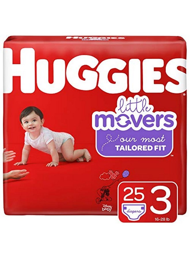 HUGGIES Little Movers Diapers Size 3 (1628 Lb.) 25 Ct. (Packaging May Vary) For Active Babies - Image 1