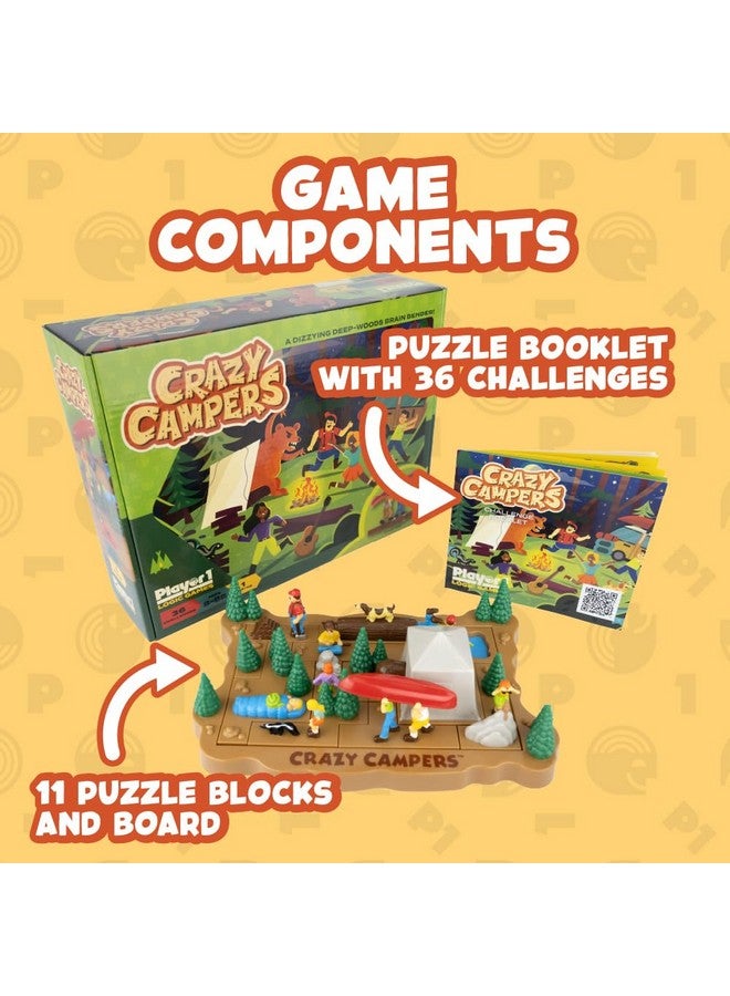 Project Genius Crazy Campers Logic Puzzle Game - 36 Single-Player Challenges, Kids & Adults, Difficulty Easy to Expert, Travel-Friendly, Brain-Building Fun, Ages 8+ - Image 5