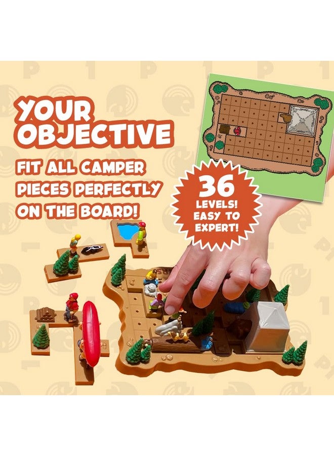 Project Genius Crazy Campers Logic Puzzle Game - 36 Single-Player Challenges, Kids & Adults, Difficulty Easy to Expert, Travel-Friendly, Brain-Building Fun, Ages 8+ - Image 3