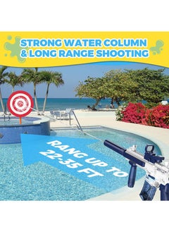 Yoawllty Electric Squirt Toy, Automatic Water Toy Up to 32 Feet, Outdoor Pool Party Shooting Game Toy with 2 Water Tanks and 2 Sets of Batteries, Ideal Summer Gift for Children and Teenagers  - Image 3