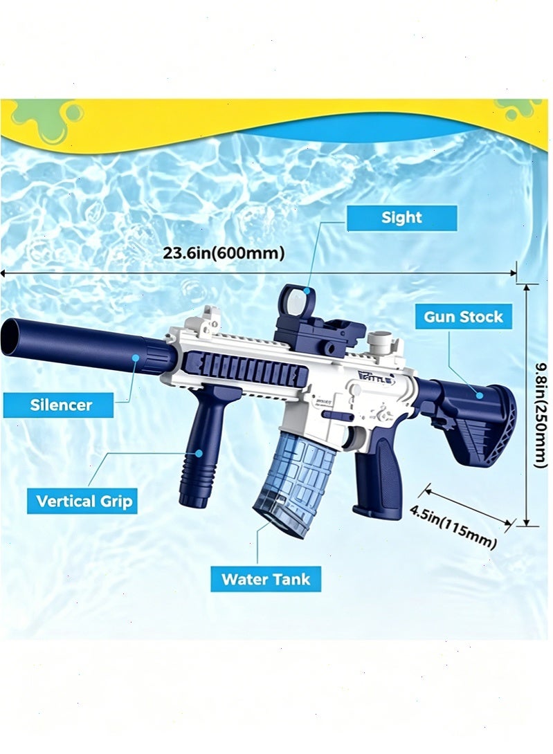 Water Gun Toys, Swimming Pool Water Pool Toys, Automatic Squirt Toy Up to 32 Feet with 2 Water Tanks and 2 Sets of Batterie - Image 4