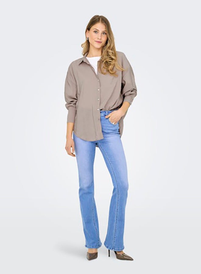 ONLY ONLY Womens Zazima Longsleeve Loose Shirt Woven  - Image 1