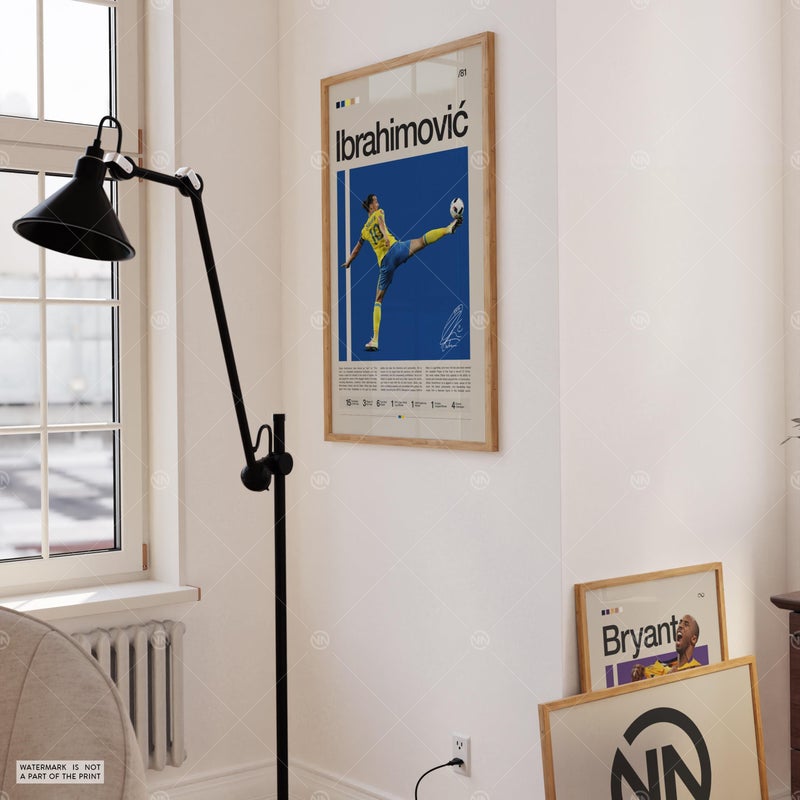 TNESSENTIAL Zlatan Ibrahimovic Poster, Swedish Footballer, Soccer Gifts, Sports Poster, Football Player Poster, Soccer Wall Art, Sports Bedroom Posters - Image 3