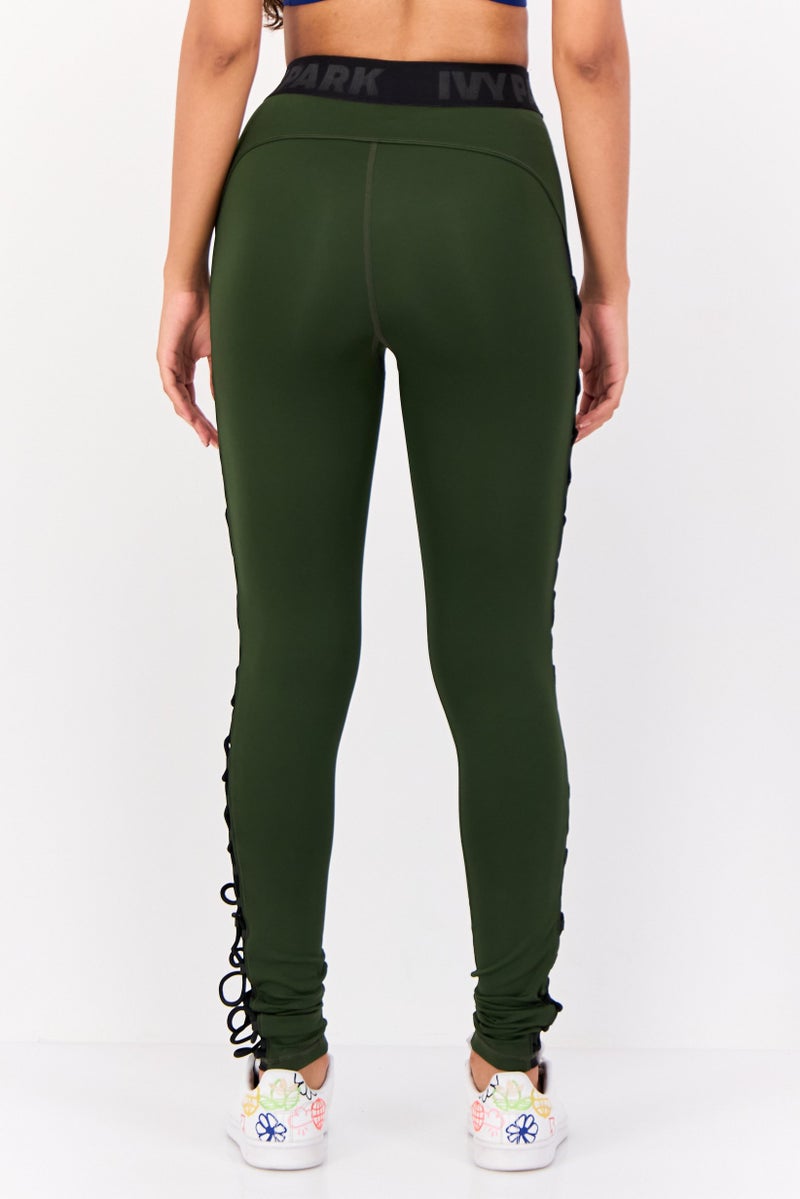 Ivy Park Women Sportswear Fit Training Tights, Dark Green  - Image 3