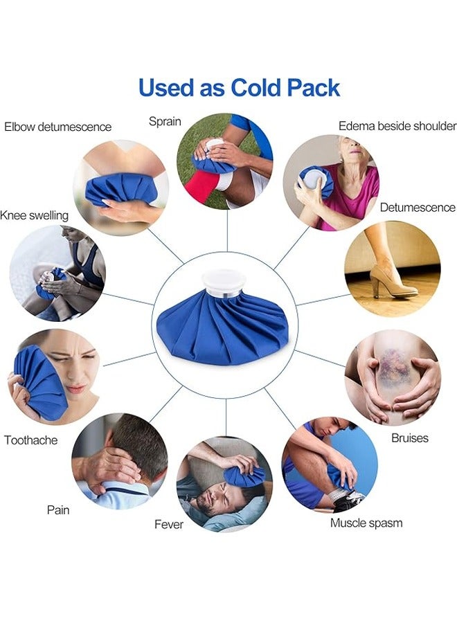 NIBEMINENT Ice Cold Pack Reusable Ice Bags Hot Water Bag for Injuries, Hot & Cold Therapy and Pain Relief with Elastic Breathable Support Wrap, 4-Pack, 3 Sizes (6"/9"/11"), (for Hot Therapy is 50-60℃)  - Image 3