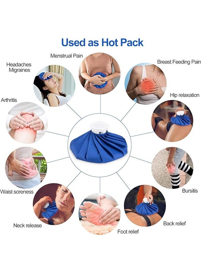 NIBEMINENT Ice Cold Pack Reusable Ice Bags Hot Water Bag for Injuries, Hot & Cold Therapy and Pain Relief with Elastic Breathable Support Wrap, 4-Pack, 3 Sizes (6"/9"/11"), (for Hot Therapy is 50-60℃)  - Image 4