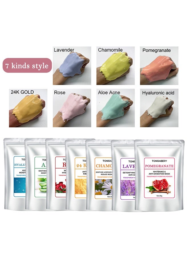 تونيزابري قناع الألوة لتهدئة البشرة وإصلاح أضرار الشمس وترطيبها، مسحوق مرطب شفاف، مسحوق قناع الوجه القابل للإزالة بالألوة فيرا لتهدئة أضرار الشمس وإصلاح وترطيب الوجه، مسحوق قناع وجه مرطب ومغذي شفاف للرجال والنساء 20 جم - Image 5