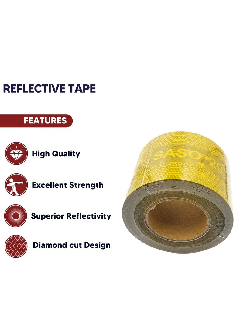 Agc - AGC Premium Quality 25 Meter X 10cm reflective Sticker  Conspicuity Tape for Truck Trailers Shining Truck Reflective Tape SASO 2913 - Image 1