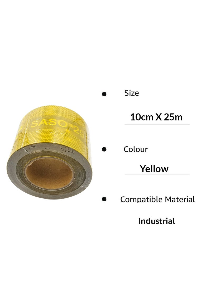 Agc - AGC Premium Quality 25 Meter X 10cm reflective Sticker  Conspicuity Tape for Truck Trailers Shining Truck Reflective Tape SASO 2913 - Image 1