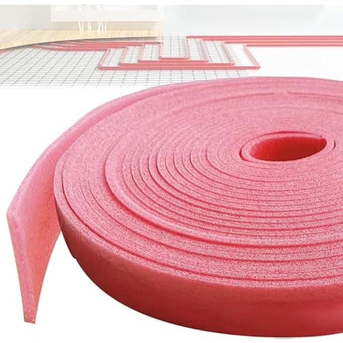 EDGE INSULATION STRIP SELF-ADHESIVE 50 MM X 5 MM X 10 M, EDGE INSULATION STRIP FOR SCREED, EDGE INSULATION STRIPS, INSULATION TAPE FOR UNDERFLOOR HEATING, SOUND INSULATION AND THERMAL INSULATION - Image 3