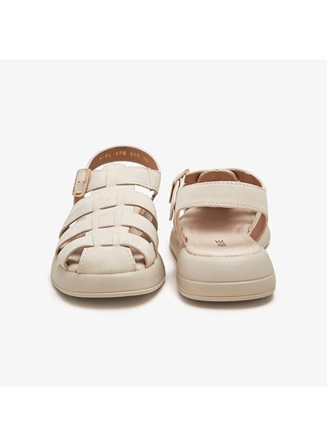 NDURE Women's Easy-Grip Caged Sandals, Cream - Image 3