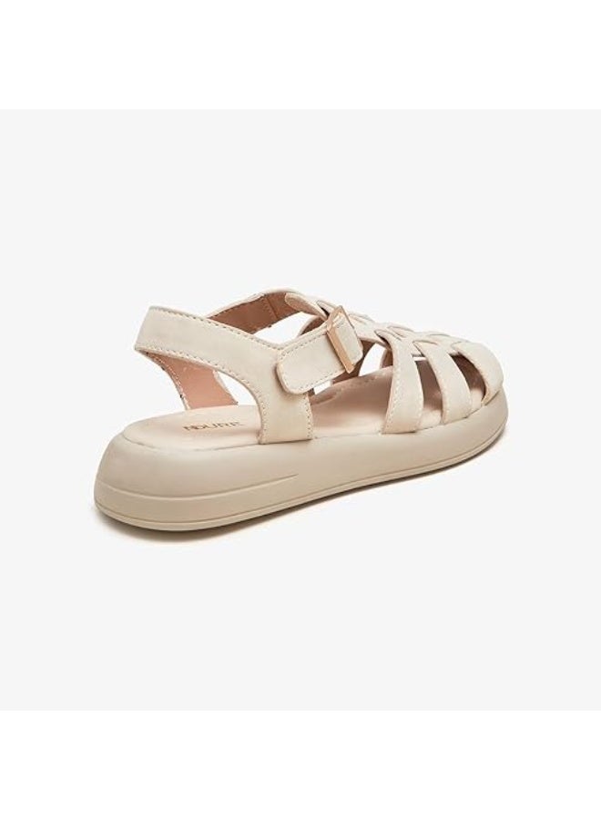 NDURE Women's Easy-Grip Caged Sandals, Cream - Image 1