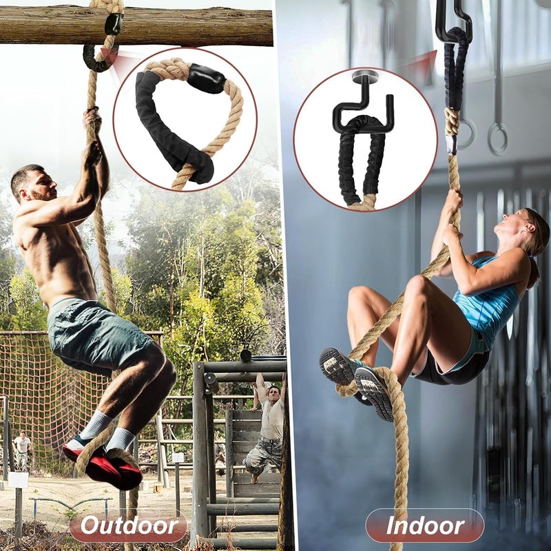 Keepark Store Climbing Rope 1.5 Inch Diameter 10FT 15FT 20FT 25FT 30FT 35FT Gym Climbing Rope for Fitness & Strength Training, Workout Exercises Climbing Rope for Adults Kids Outdoor or Home Indoor - Image 4