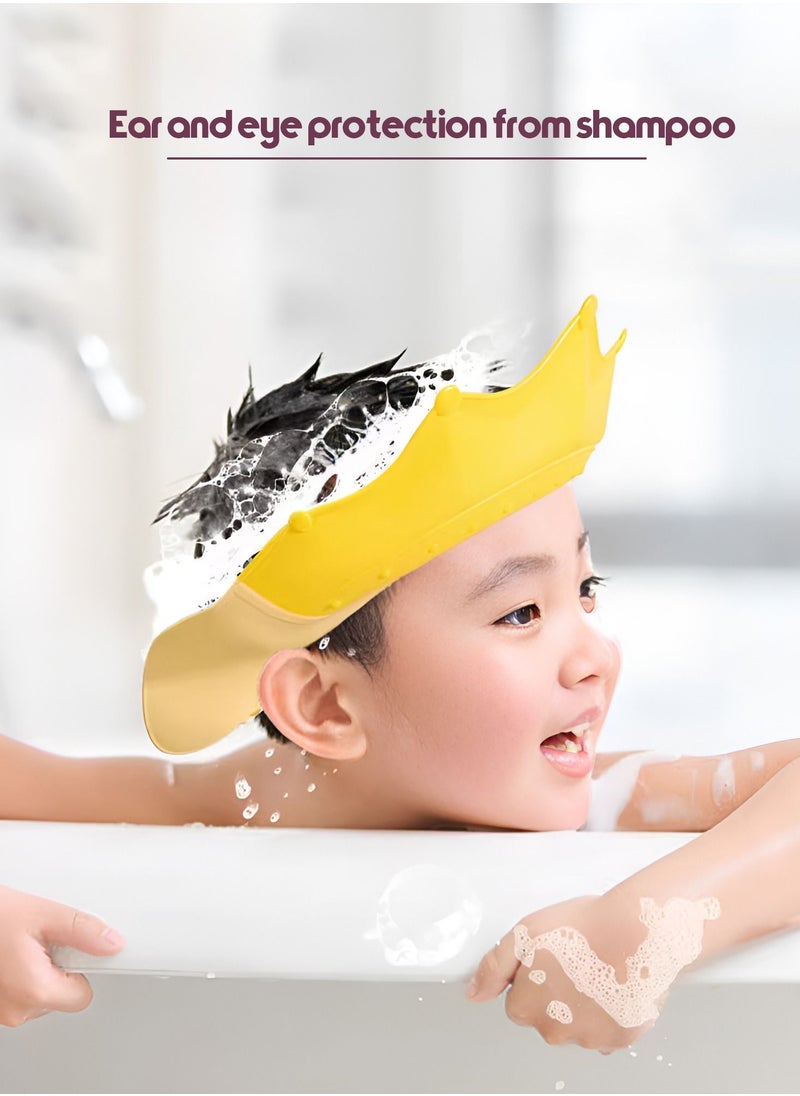 Generic Baby Adjustable Shampoo Shower Cap with Widened Brim and Diversion Design for Boys and Girls  - Image 4