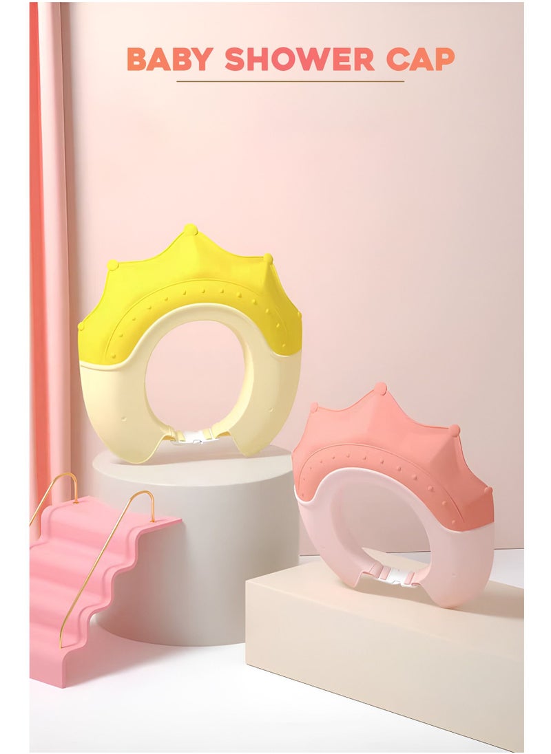 Generic Baby Adjustable Shampoo Shower Cap with Widened Brim and Diversion Design for Boys and Girls  - Image 2