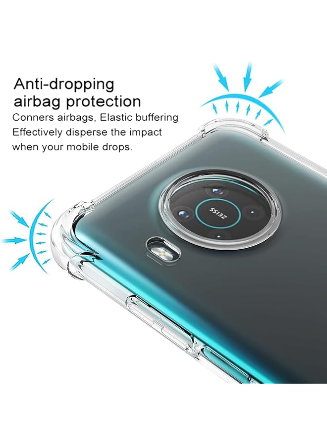 إيروريكس جراب لهاتف Nokia X10 5G 2021 Nokia X20 5G 2021 مع واقي شاشة من الزجاج المقوى مكون من قطعتين من مادة TPU الناعمة مع وسادة هوائية وغطاء حماية مضاد للخدش بأربع زوايا Nokia X10 X20 5G 2021 Nokia X10 X20 5G شفاف - Image 5