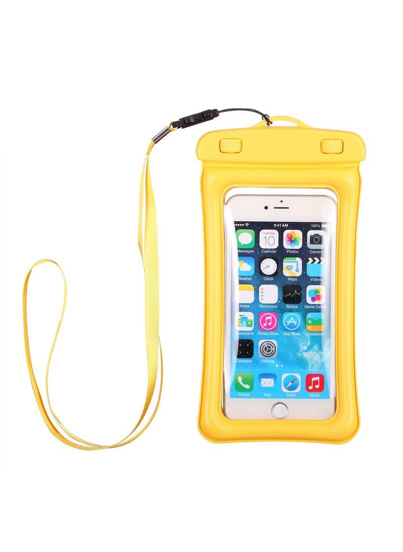 Generic Universal Touch Screen Waterproof Phone Case for Outdoor Activities Yellow (airbag model)